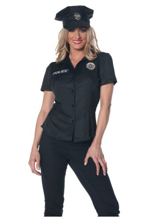 'Stop in the name of the law!' is what you'll be shouting when you wear our women's plus size police shirt! It's the plus size version of our popular item. Available in 2X and 3X. #plus