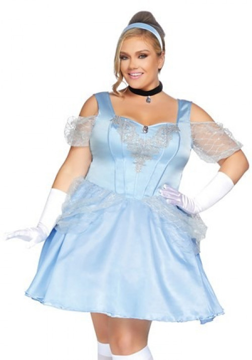 The Women's Plus Glass Slipper Sweetie Costume is a gorgeous look for a gorgeous woman! We'd recommend not wearing real glass shoes though. #plus