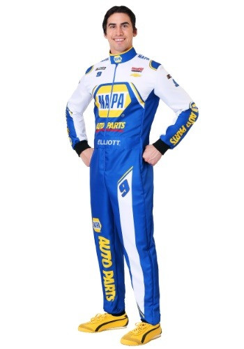 You'll be spinning cookie all Halloween night in the NASCAR Chase Elliott Men's Plus Uniform Costume! Available in 2X. #plus