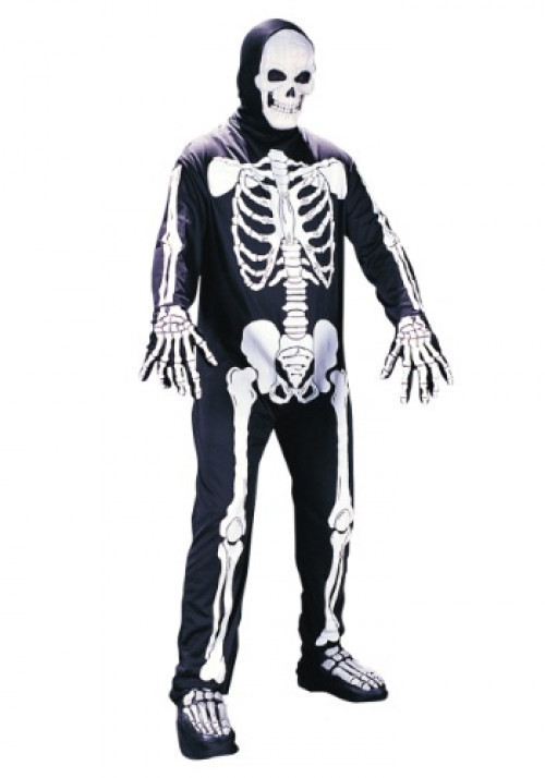 For old school scares there's no better costume than a skeleton! This Plus Size Skeleton Costume will have everyone screaming this Halloween! Available in 2X, 3X and 4X. #plus