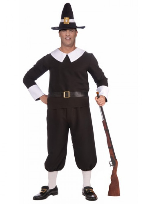 Look just like one of the original passengers on the Mayflower in this Plus Size Pilgrim Man Costume! Perfect for Halloween or Thanksgiving. Available in 1X. #plus