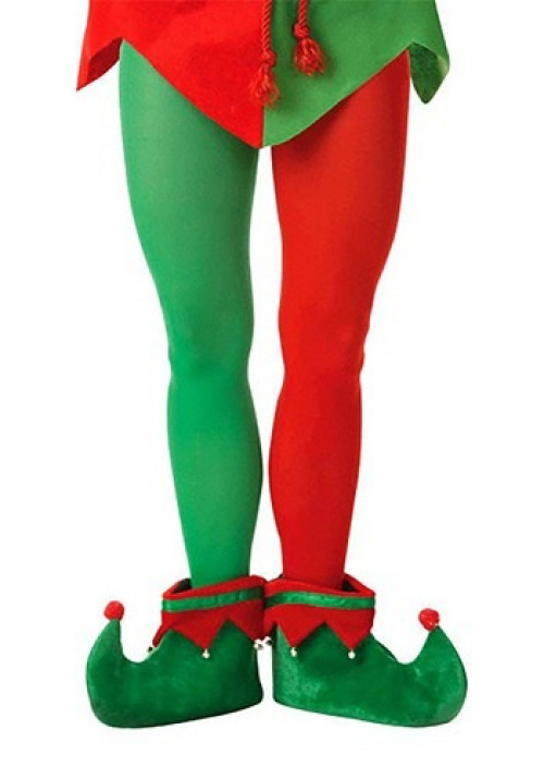 Complete your Elf attire with these Adult Plus Size Elf Tights! These red and green tights are perfect for all of Santa's Elfs and Elves on the Shelves! #plus