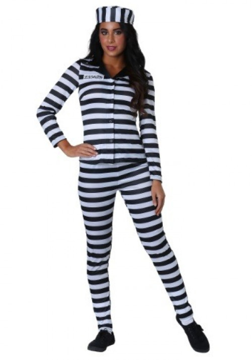The Women's Plus Size Incarcerated Cutie Costume will have you serving a life sentence for looking too good! #plus