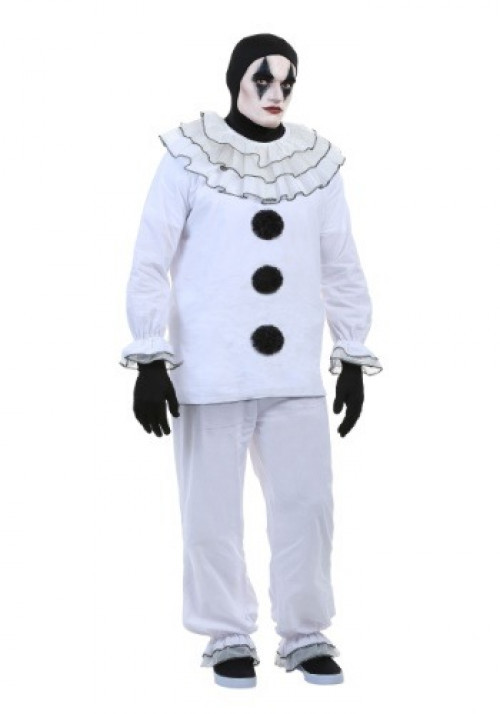 Take it back to the 17th century with the Plus Size Vintage Pierrot Clown Costume! This clown depicts the classic sad face seen in old time pantomime performances. This is a fun costume for Halloween night! Available in 2X. #plus