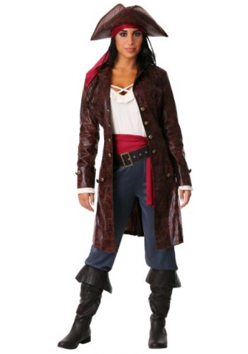 You will be the prettiest pirate on board dressed in this Women's Plus Size Pretty Pirate Captain Costume! Move over scurvy dogs, there is a new Captain on deck! Available in 1X, 2X and 3X. #plus