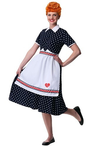 The Women's Plus Size I Love Lucy Lucy Costume is a fun look for Halloween! What shenanigans will you find yourself in? Available in 1X and 2X. #plus