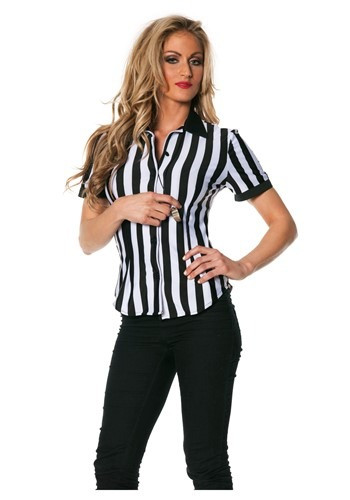 Cry foul all night long with our Women's Plus Size Referee Shirt! It's a great look for game day or Halloween both! Available in 2X and 3X. #plus