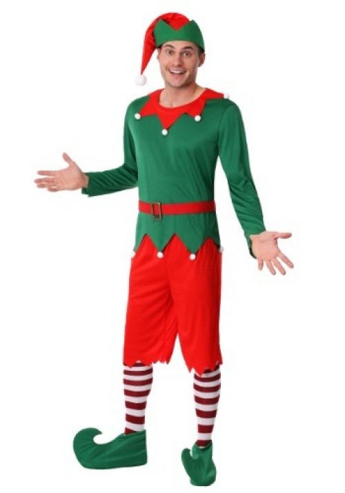 The more helpers Santa has, the easier the holidays will be! Try out this Men's Plus Size Santa's Helper Costume to help spread the holiday cheer! Available in 2X and 3X. #plus