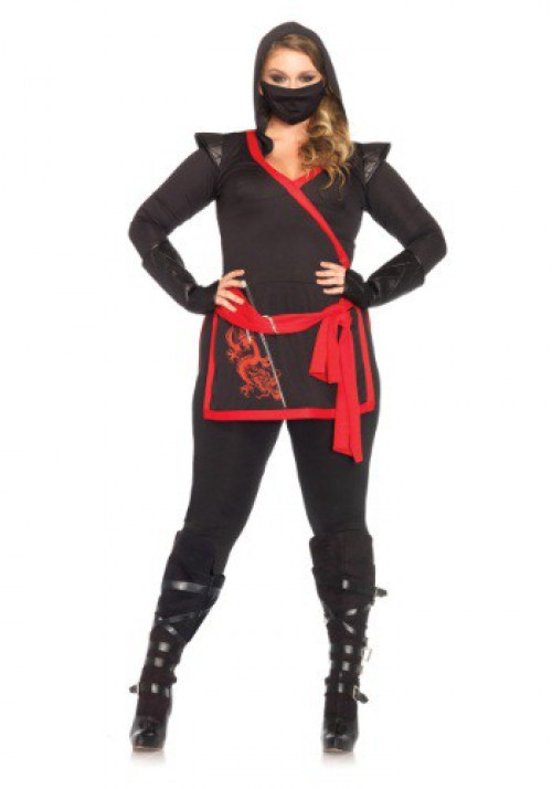 Is fighting sort of your "thing"? Then this Plus Size Ninja Assassin Costume will have you looking ready to take on the deadliest of shinobi opponents. Available in 1X/2X and 3X/4X. #plus