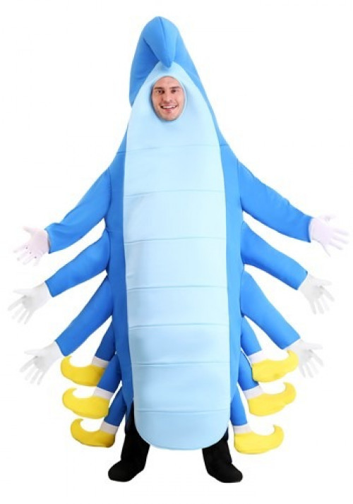 Lend a hand (or six) this Halloween in this Adult Plus Size Caterpillar Costume! This exclusive jumpsuit costume will keep you wise and warm all night long! #plus