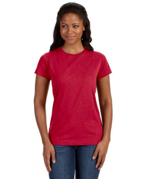 LAT 3505 Women's Vintage Fine Jersey T-Shirt - Vintage Red - XS #vintage