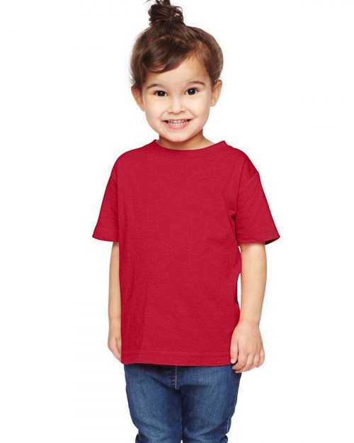 Rabbit Skins RS3305 Toddler Vintage Heathered Fine Jersey T-Shirt - Vintage Red - 2T #vintage