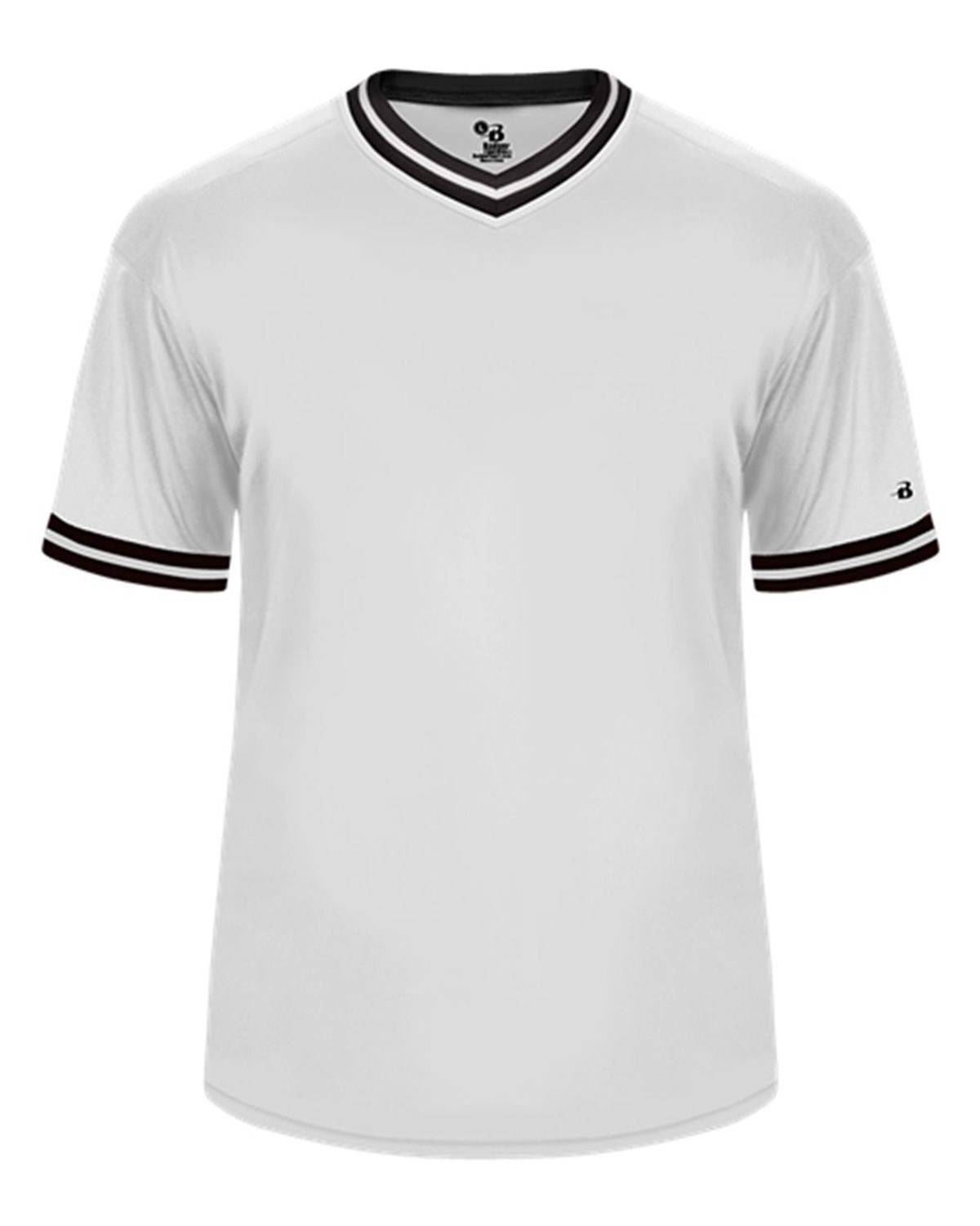 Badger 2974 Youth Vintage Jersey - White/ Black/ White - XS #vintage