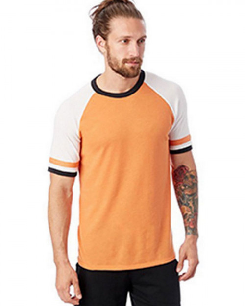 Alternative 5093BP Men's Slapshot Vintage Jersey T-Shirt - Southern Orange - S #vintage
