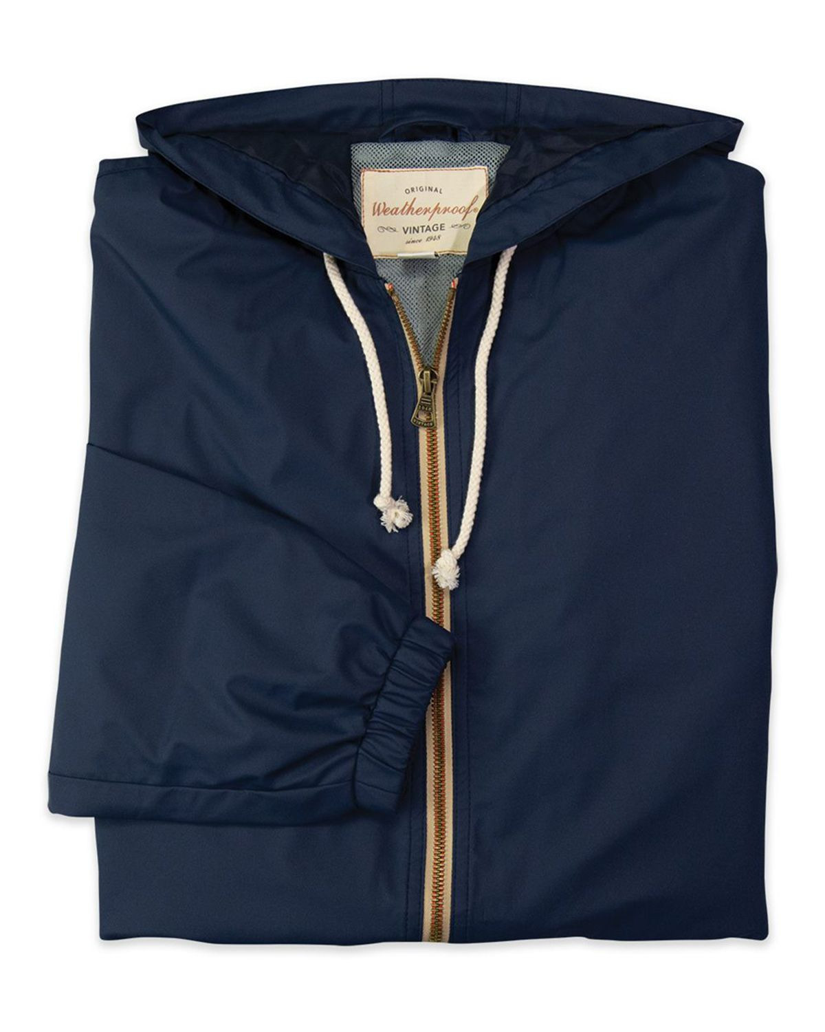 Weatherproof 193910 Men's Vintage Hooded Rain Jacket - Navy - S #vintage