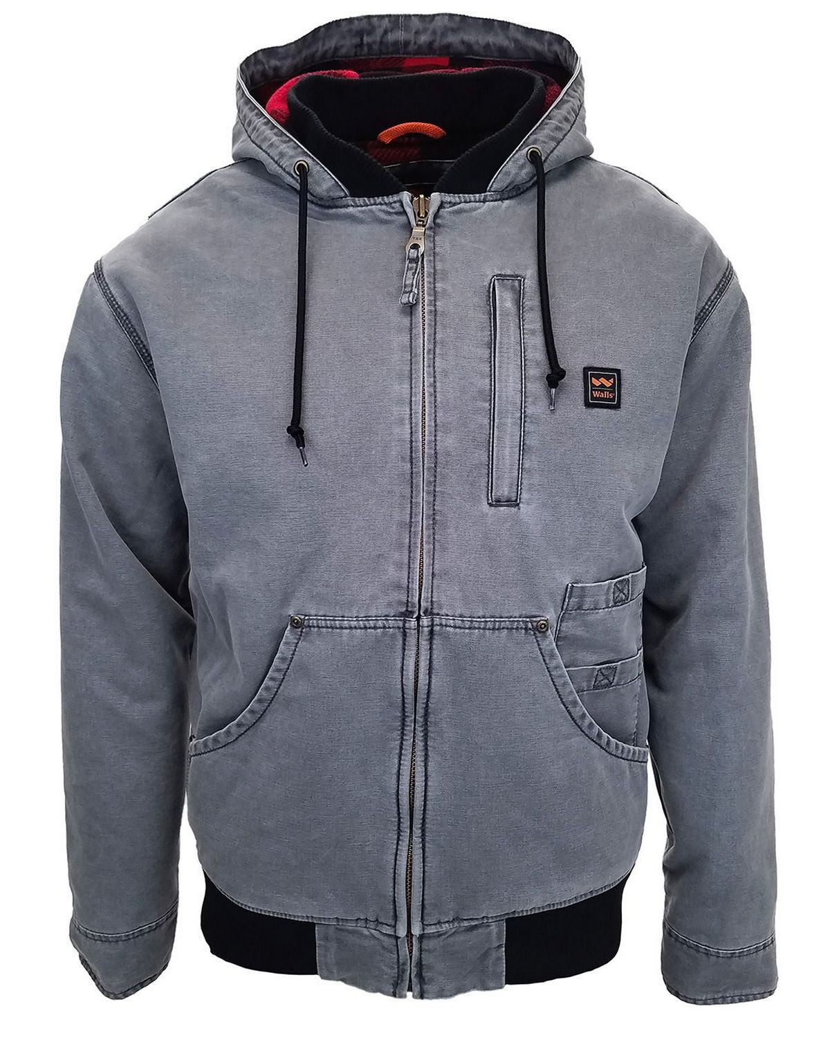 Walls Outdoor YJ339T Unisex Tall Vintage Duck Hooded Jacket - Washed Graphite - LT #vintage