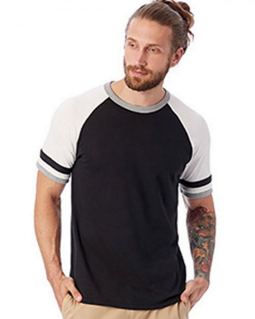 Alternative 5093BP Men's Slapshot Vintage Jersey T-Shirt - Black - S #vintage