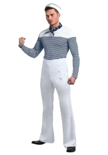 Become an old maritime sailor in this exclusive Vintage Sailor Men's Costume. This fun vintage twist on a sailor costume will make you the most unique looking sailor this Halloween. #vintage