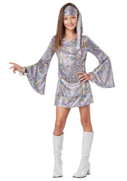 With this Child Disco Darling Costume your daughter can enjoy the Disco look of the 70s. Just don't let her get too attached, because disco is still dead. #vintage