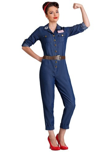 Show everyone how tough you are with this Women's WWII Icon Costume! This vintage costume will have you feeling on top of the world! #vintage