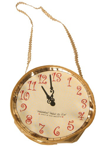 A Gold Alice Clock Purse while fashionable is non-functional. Don't expect to make it any where on time if you're using this to help you. Take a lesson from the white rabbit, get a real working clock...or a cell phone. #vintage