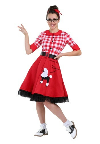 If you're ready to sip on a milk shake and pull off some swing dance moves then this outfit with it's full poodle skirt is the perfect piece for you. #vintage