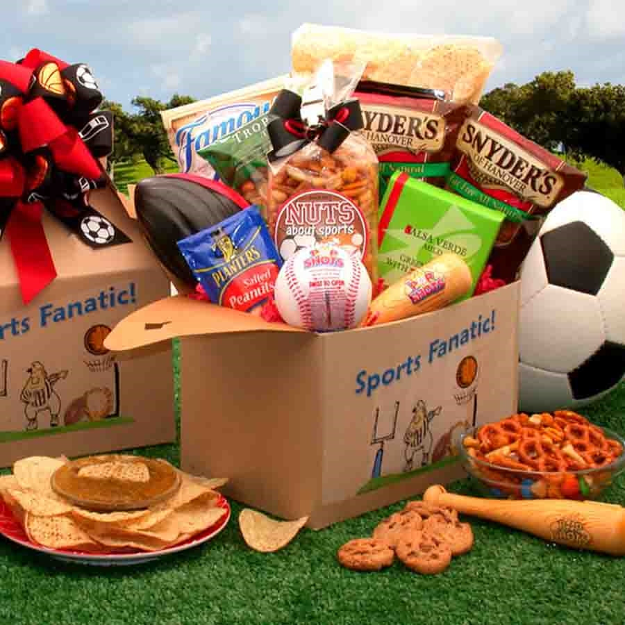 A Care Package for your Favorite Sports Fanatic. Sports fanatics will cheer for our spectacular Sports Fanatic care Package. Tucked inside this care package is a fantastic array of sports goodies and tasty treats for the sports fanatic in your life. Send #sports