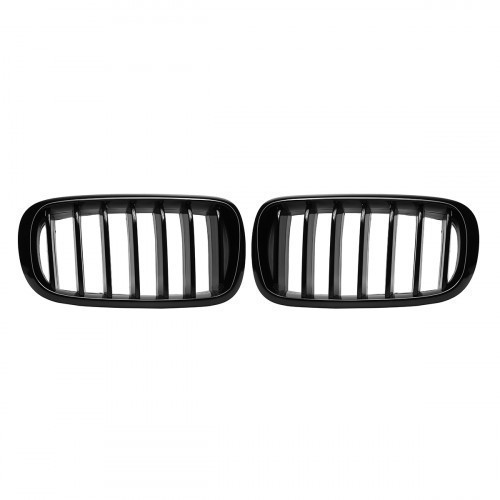 Specification: Type Front Grille Color Glossy Black Material ABS Plastic Quantity One Pair (left and right side) Size 45*21.7*8.8 cm Fitment For BMW X5 F15 X6 F16 2014-2017 Pacakge Included: 1 Pair X Front Grilles (left and right side) #bmw