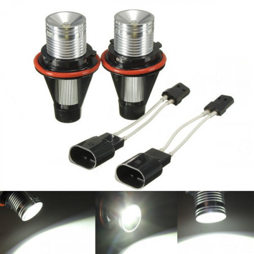 Description: Durable headlights, waterproof & stability, long lifespan 5W LED chip on each bulb High quality Aluminum housing, heat protection to ensure the secure temperature range Simple installation, no need to drilled or modified Superior illumination #bmw