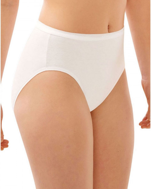 Bali DFFF62 Women's Full-Cut Fit Hi-Cut Panty - White - 7 #cut