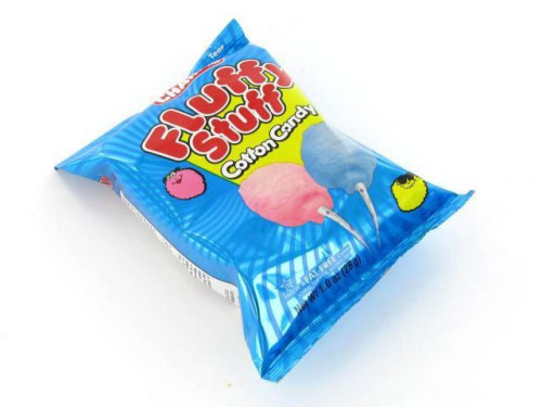 This Fluffy Stuff cotton candy is not on a paper stick like you bought at the baseball game, circus or county fair, but it tastes the same! Packaged in a foil bag for freshness. Orders placed by midnight usually ship on the next business day. #candy