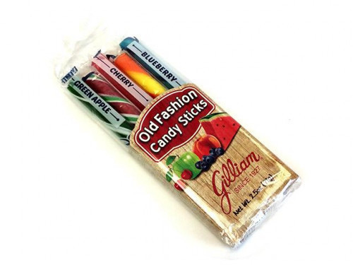 Here is a 5-pack of fruity flavors which are cherry, watermelon, sour apple, blueberry and peaches & cream. Each piece of old fashioned Stick Candy is individually wrapped, weighs 0.5 oz and is 5 inches long. Orders placed by midnight usually ship on the #candy