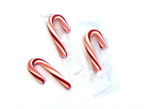 Traditional Red & White candy canes in a miniature size, each one about 2.75 inches long. Orders placed by midnight usually ship on the next business day. #candy