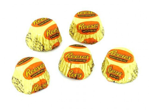 Reese's Peanut Butter Cups, miniature peanut butter cups in milk chocolate. They are individually wrapped. Bulk candy counts are approximated. Orders placed by midnight usually ship next business day. #candy