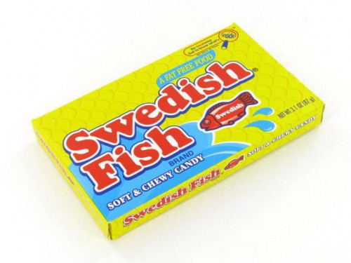 Swedish Fish are soft and chewy fish-shaped candies with a strawberry flavor. Orders placed by midnight usually ship on the next business day. #candy