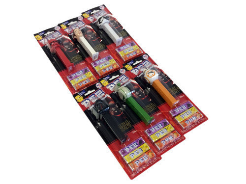 Pez dispenser in a blister pack with 3 refills. The characters are Rey, BB-8, D-0, Kylo Ren, Sith Trooper, Stormtrooper. Each box is packed totally at random by the manufacturer. The selection you receive may not contain one shown in the picture. Orders p #candy