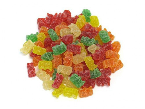 Don't let these friendly bears fool you. Dusted with sour sugar, these bears have a sweet and sour flavor that will make you pucker on the first bite. This mix comes in an assortment of flavors including raspberry, orange, lemon, green apple and pineapple #candy