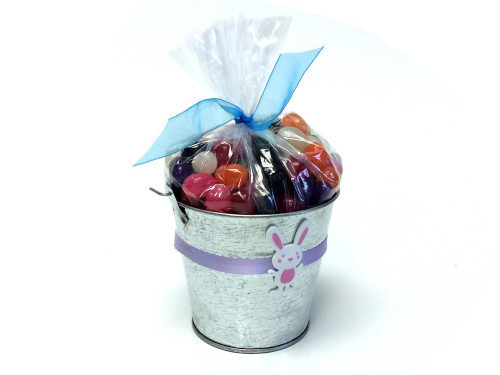A delicious treat for your jelly bean lover. Each pail as over 1.5 pounds of chewy jelly beans and has an Easter decoration. There are approximately 210 pieces in this 8 inch tall gift. You are ordering one unit, if ordering more than one we will mix up t #candy