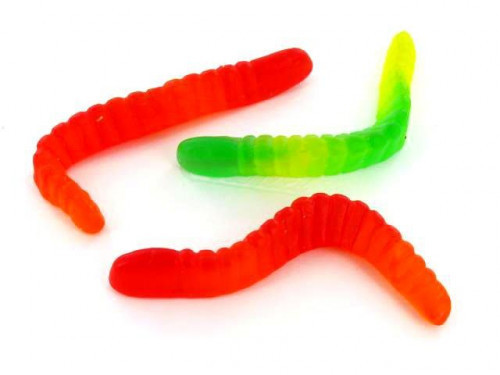 Gummi Worms in assorted colors. Each one is roughly 3 inches long. Bulk candy counts are approximated. Orders placed by midnight usually ship next business day. #candy