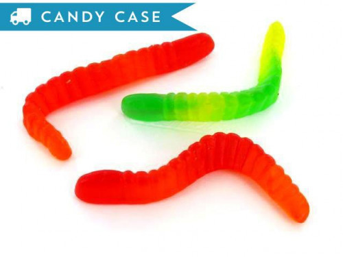 Gummi Worms in assorted colors. Each one is roughly 3 inches long. Bulk candy counts are approximated. Orders placed by midnight usually ship next business day. #candy