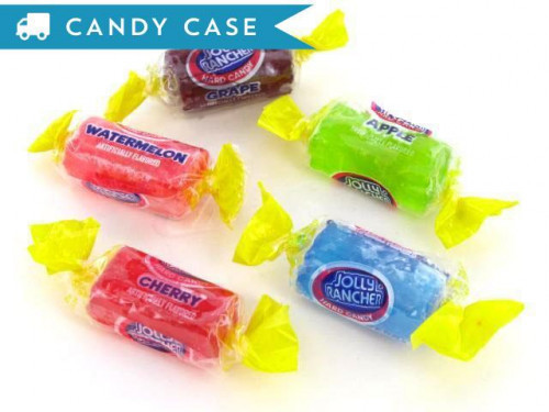 Jolly Ranchers are small, hard candies that come in assorted fruit flavors which are grape, apple, watermelon, cherry and blue raspberry. A 30 lb bulk case contains about 2100 pieces. Orders placed by midnight usually ship on the next business day. #candy