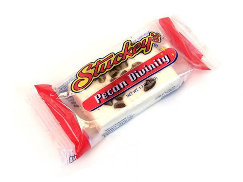 Pecan Divinity is most popular in the Southern region of the US, although everyone thinks it is divine! This nougat candy is topped with Pecans and is 2.5 inches long. Orders placed by midnight usually ship on the next business day. #candy