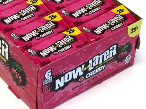 Each 0.93 oz Now and Laters pack has 6 individually wrapped pieces of hard taffy... some for now and some for later. Please note: These boxes have been pre-priced at 25 cents by the manufacturer which is great if you are Wal-Mart but not for a small compa #candy