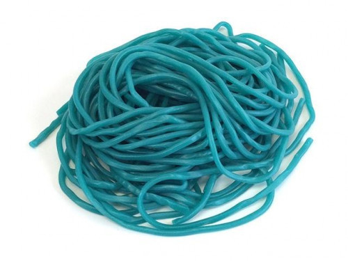 Blue Raspberry Laces are strings of flavored licorice which are roughly 36 inches long and are soft with a dull finish. Bulk candy counts are approximated. Orders placed by midnight usually ship next business day. #candy