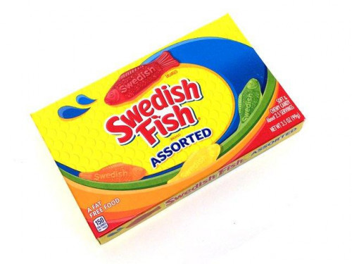 Assorted Swedish Fish are like the original soft and chewy fish-shaped candies but in assorted colors and flavors. Orders placed by midnight usually ship on the next business day. #candy