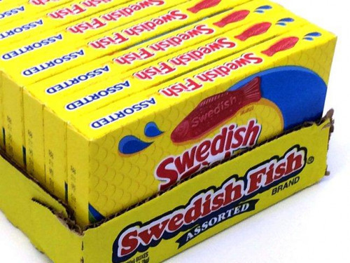 Assorted Swedish Fish are like the original soft and chewy fish-shaped candies but in assorted colors and flavors. Orders placed by midnight usually ship on the next business day. #candy