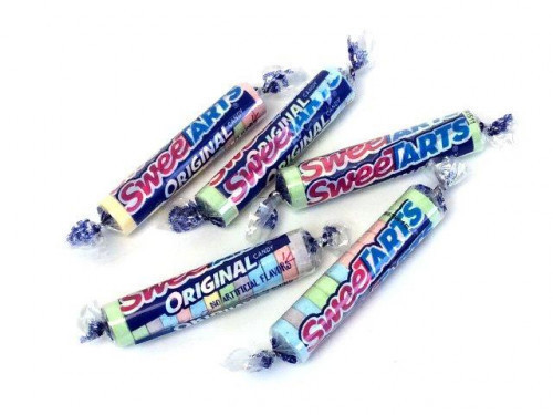 SweeTarts will tweak your taste buds with a tart and tangy, mouth-puckering taste. Bite em... you'll see. They're sweet no they're tart. They can't make up their mind! Each wrapped roll has 13 individual pieces. Bulk candy counts are approximated. Orders #candy