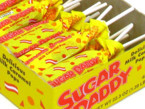 These Sugar Daddies are smaller but the same milk caramel sucker that lasts a loooooong time. It measures 1 inch wide by 2.25 inches long (with the handle). Orders placed by midnight usually ship on the next business day. #candy