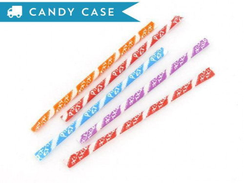 Pixy Stix are candy powder filled straws in 4 flavors which are blue raspberry, cherry, grape and orange. A 12.45 lb bulk case contains about 2500 stix. Orders placed by midnight usually ship on the next business day. #candy