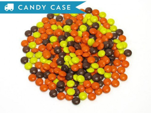 Reese's Pieces, peanut butter candy in a crunch shell. Can you say, "E.T. phone home?" A 25 lb bulk case has about 14,388 pieces. Orders placed by midnight usually ship on the next business day. #candy